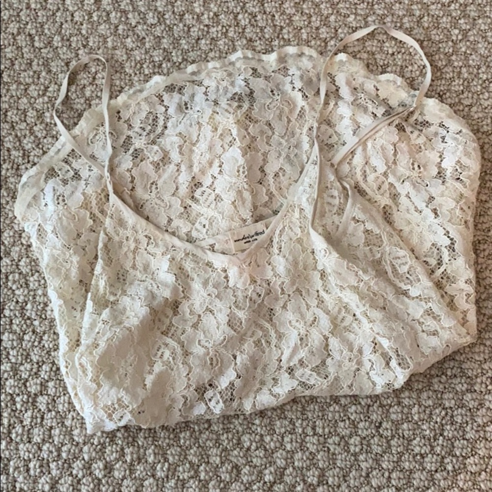 wilfred cream lace tank size xxs